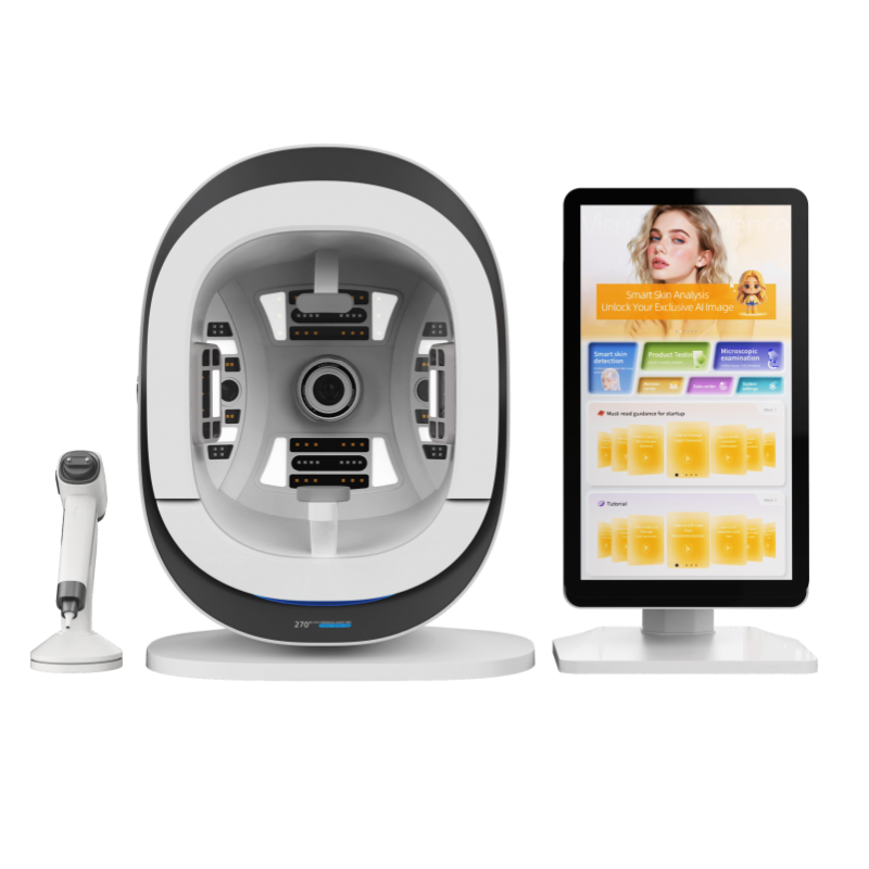 intelligent facial skin scanner front display